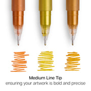 Gel Pens 12 Metallic Colors - Studio - KINGART