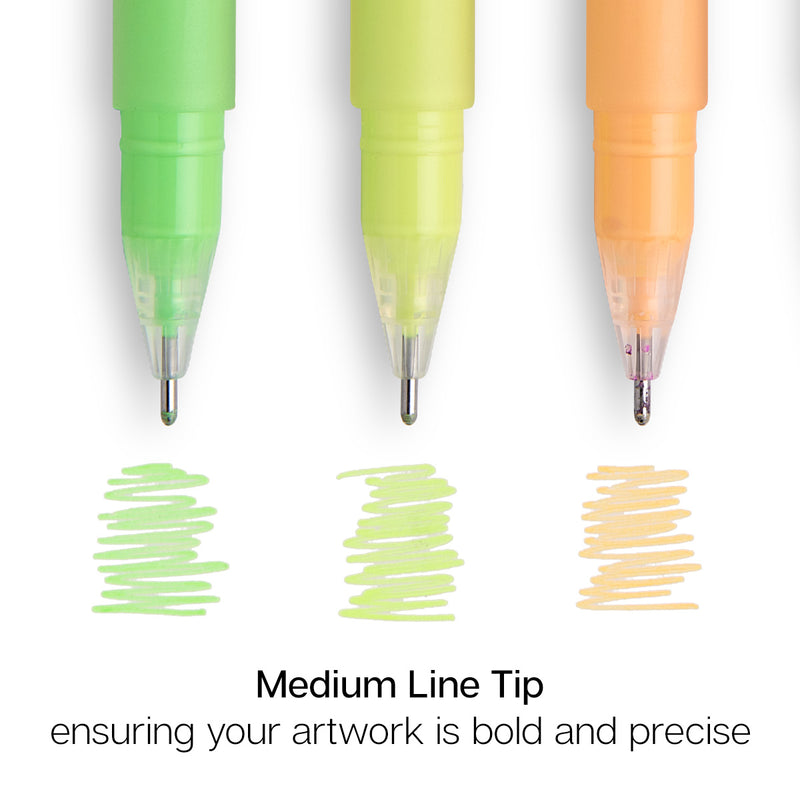 Gel Pens 12 Pastel Colors - Studio - KINGART