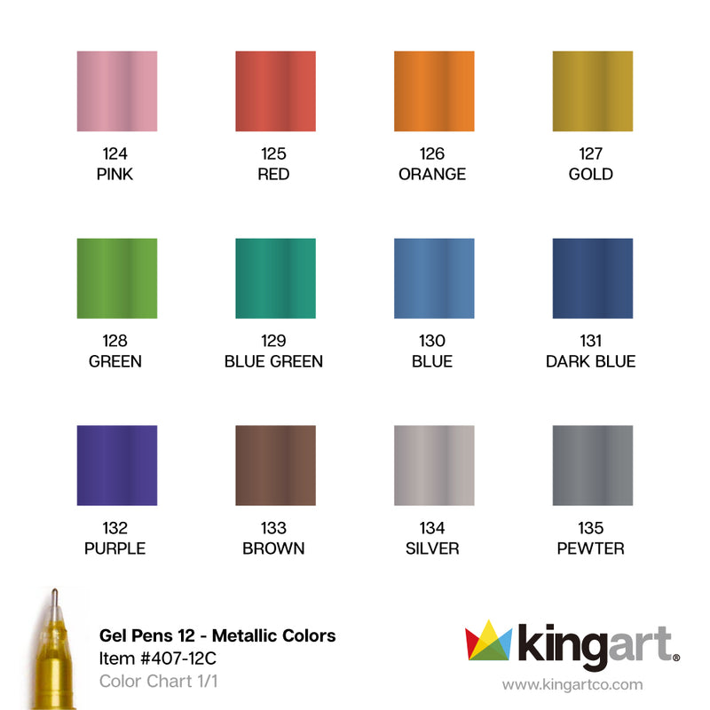 Gel Pens 12 Metallic Colors