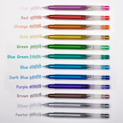 Gel Pens - 12 Metallic Colors - Studio - KINGART