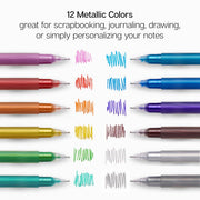 Gel Pens - 12 Metallic Colors - Studio - KINGART