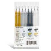 Gel Pens – Black, White, Gold & Silver - 8 Count - MARKERS & PENS - KINGART