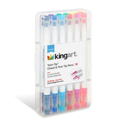 Twin-Tip™ Chisel & Fine Markers 12 Colors - Studio - KINGART