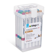 Acrylic Paint Markers Set – 24 Metallic Colors, 2mm Bullet Tip, Water-Based, Multi-Surface - MARKERS & PENS - KINGART