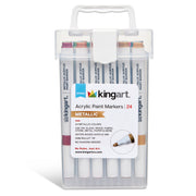 Acrylic Paint Markers Set – 24 Metallic Colors, 2mm Bullet Tip, Water-Based, Multi-Surface - MARKERS & PENS - KINGART
