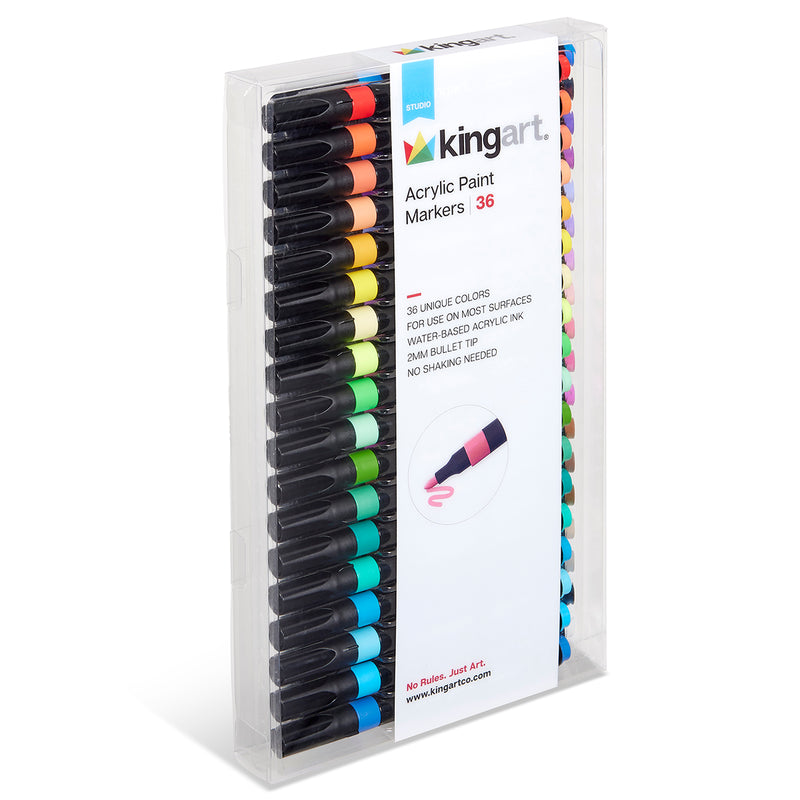 Acrylic Paint Markers 36 Colors - PAINTS, PASTELS, GEL STICKS - KINGART®