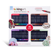 Studio Acrylic Paint Marker Set – 48 Colors - MARKERS & PENS - KINGART