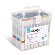 Acrylic Paint Markers Set – 60 Colors, 2mm Bullet Tip, Water-Based, Storage Case Included - PAINTS, PASTELS, GEL STICKS - KINGART