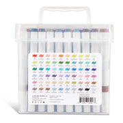 Acrylic Paint Markers Set – 60 Colors, 2mm Bullet Tip, Water-Based, Storage Case Included - PAINTS, PASTELS, GEL STICKS - KINGART