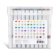 Acrylic Paint Markers Set – 60 Colors, 2mm Bullet Tip, Water-Based, Storage Case Included - PAINTS, PASTELS, GEL STICKS - KINGART