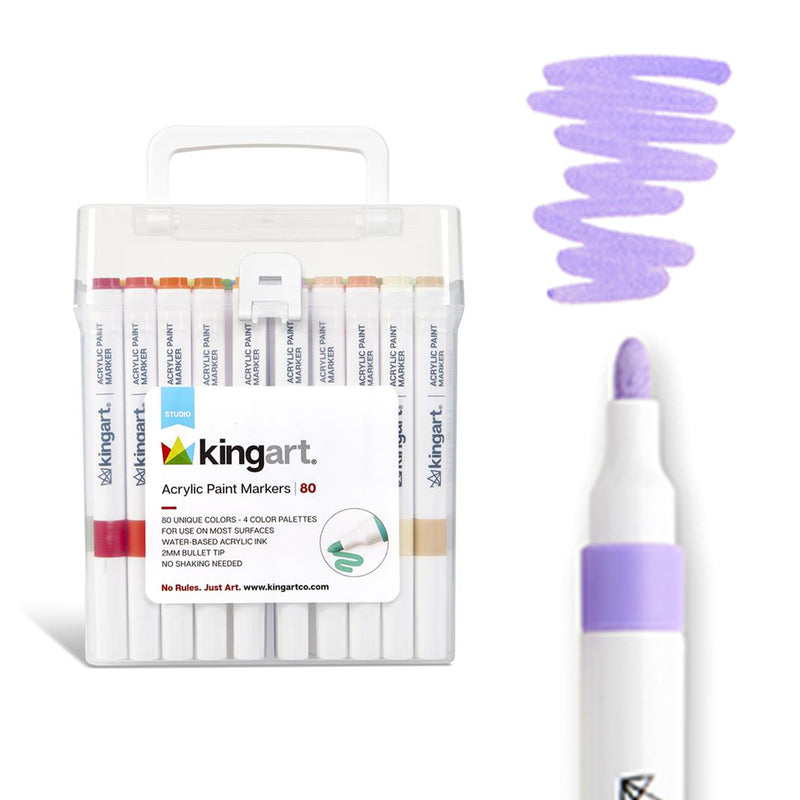 Acrylic Paint Markers - 80 Colors - PAINTS, PASTELS, GEL STICKS - KINGART