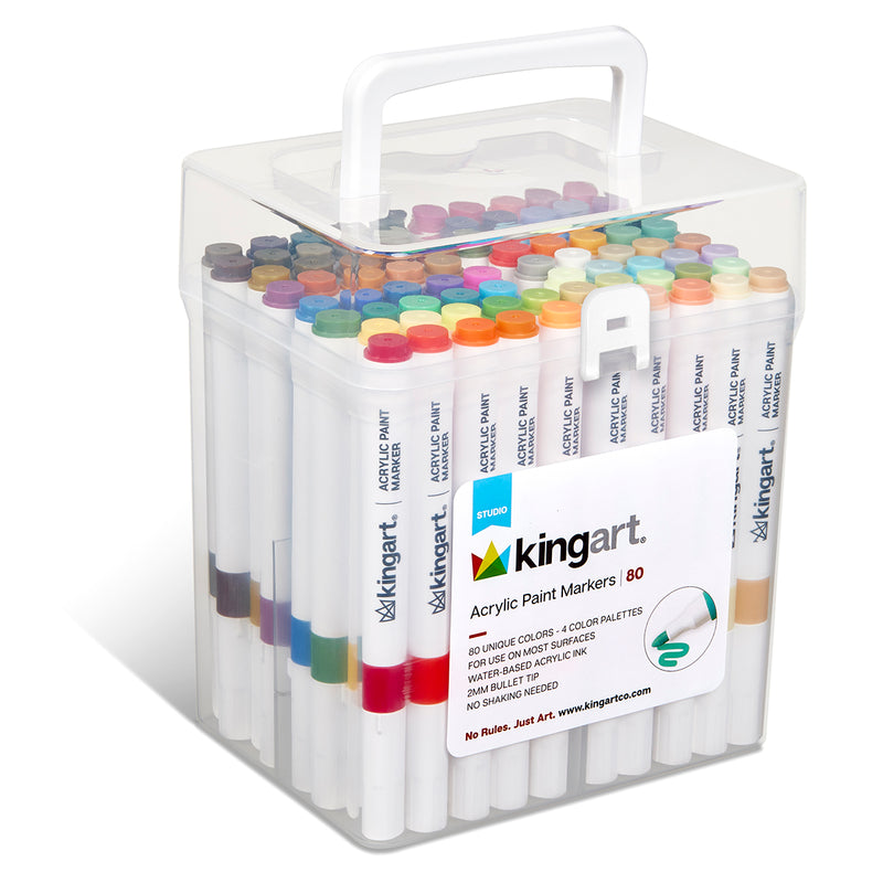 Acrylic Paint Markers - 80 Colors - PAINTS, PASTELS, GEL STICKS - KINGART