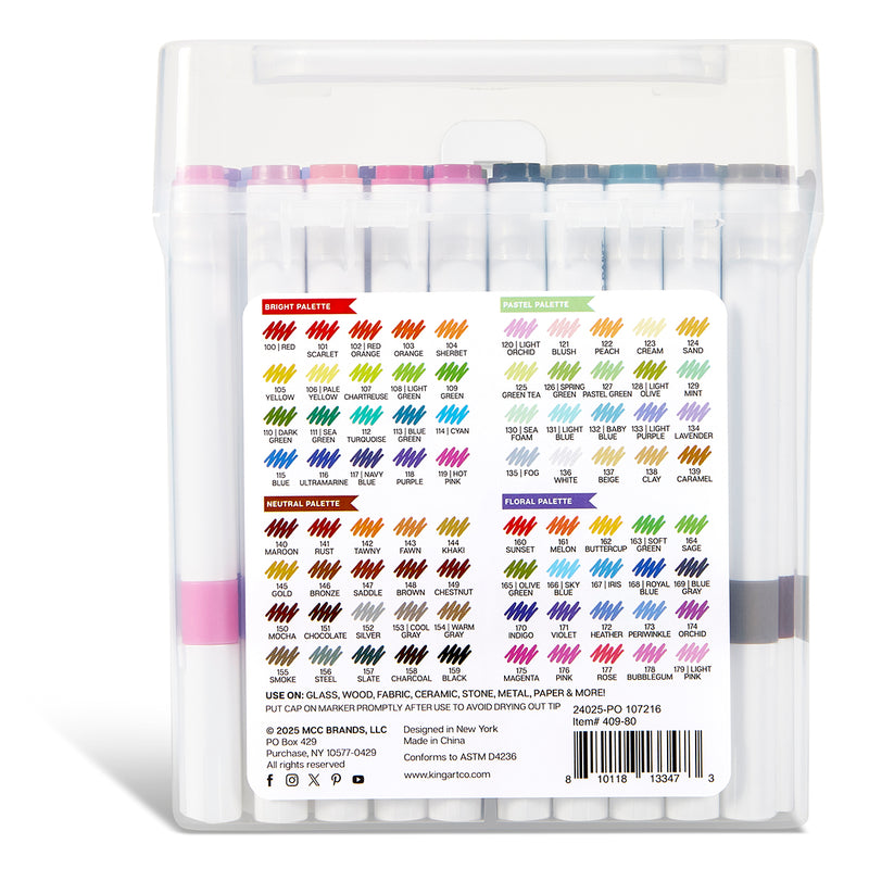 Acrylic Paint Markers - 80 Colors - PAINTS, PASTELS, GEL STICKS - KINGART