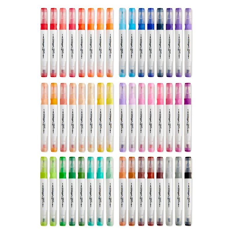 Twin-Tip™ Watercolor Pens 48 Colors - MARKERS & PENS - KINGART