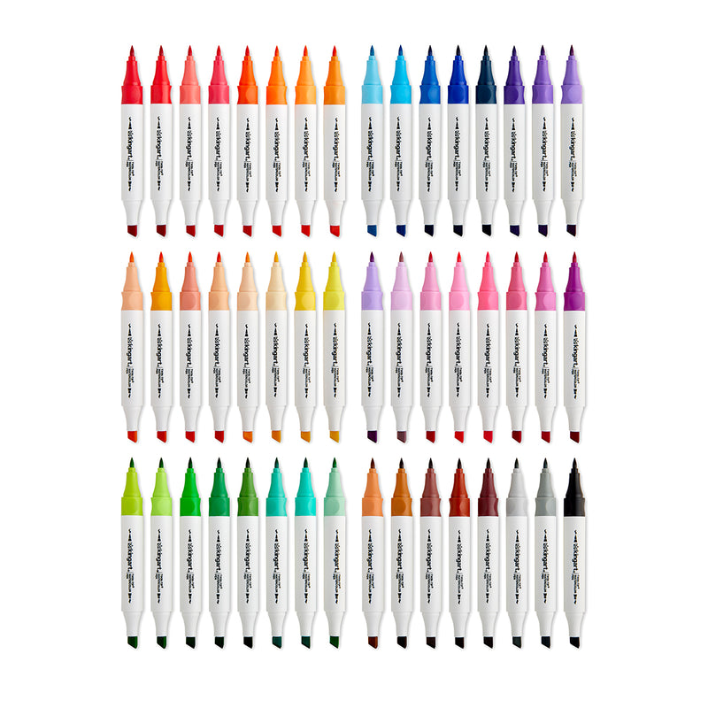 Twin-Tip™ Watercolor Pens 48 Colors - MARKERS & PENS - KINGART