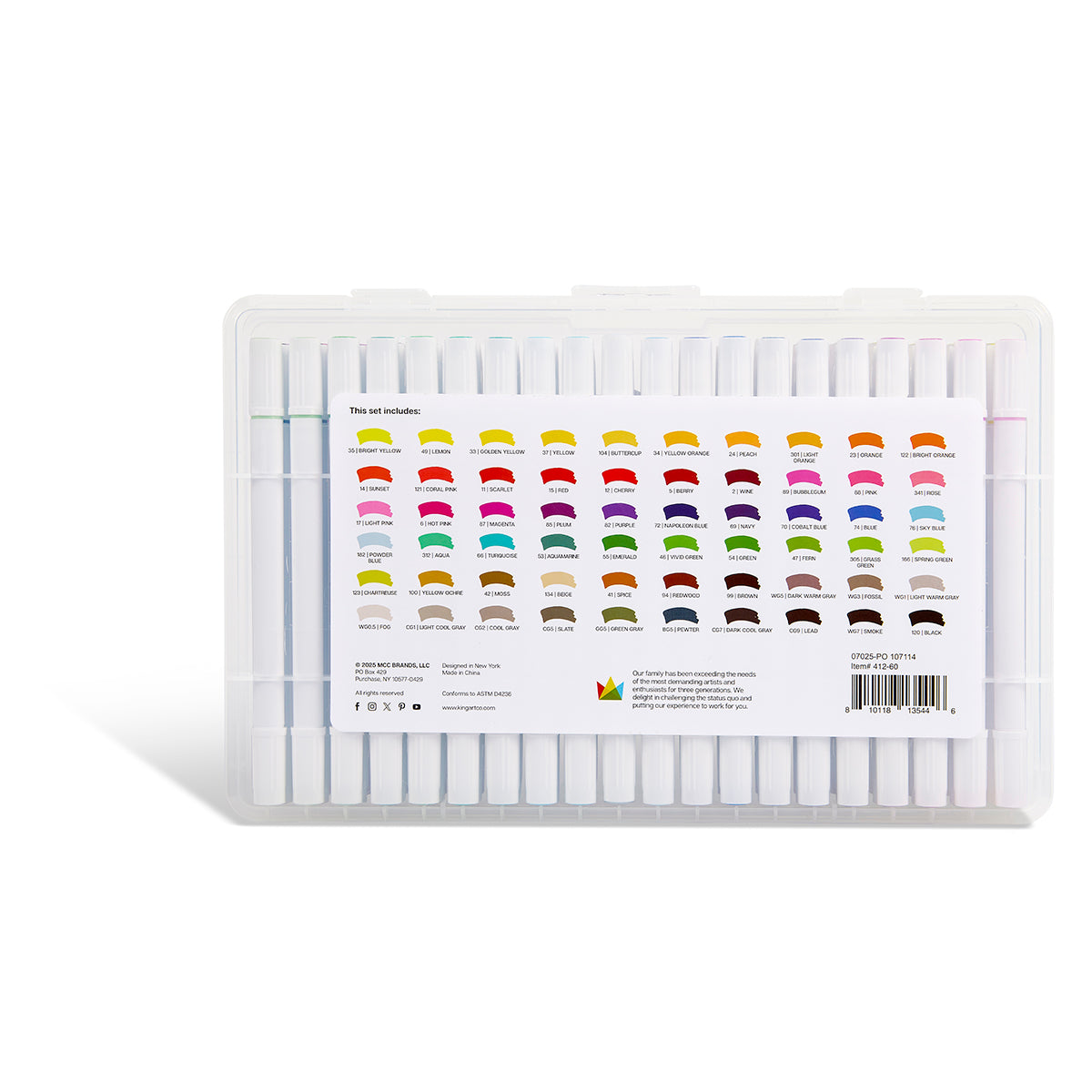 Twin-Tip™ Chisel & Fine Alcohol Markers - 60 Colors — KINGART