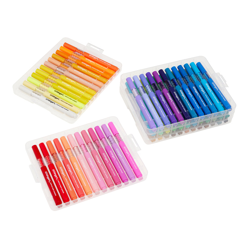 Acrylic Paint Markers Set – 60 Colors, 2mm Bullet Tip, Water-Based, Includes Storage Case - MARKERS & PENS - KINGART