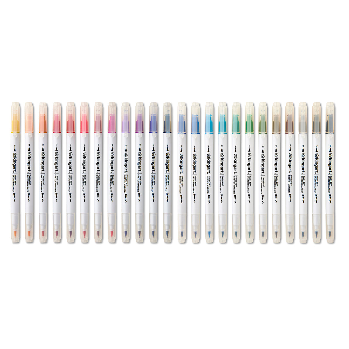 Twin-Tip™ Sketch Pens - Brush & Fine - Water-Based Ink - 24 Colors