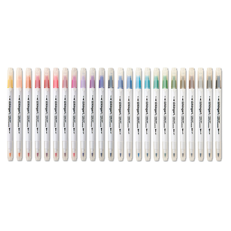 Twin-Tip™ Sketch Pens 24 Colors - Studio - KINGART