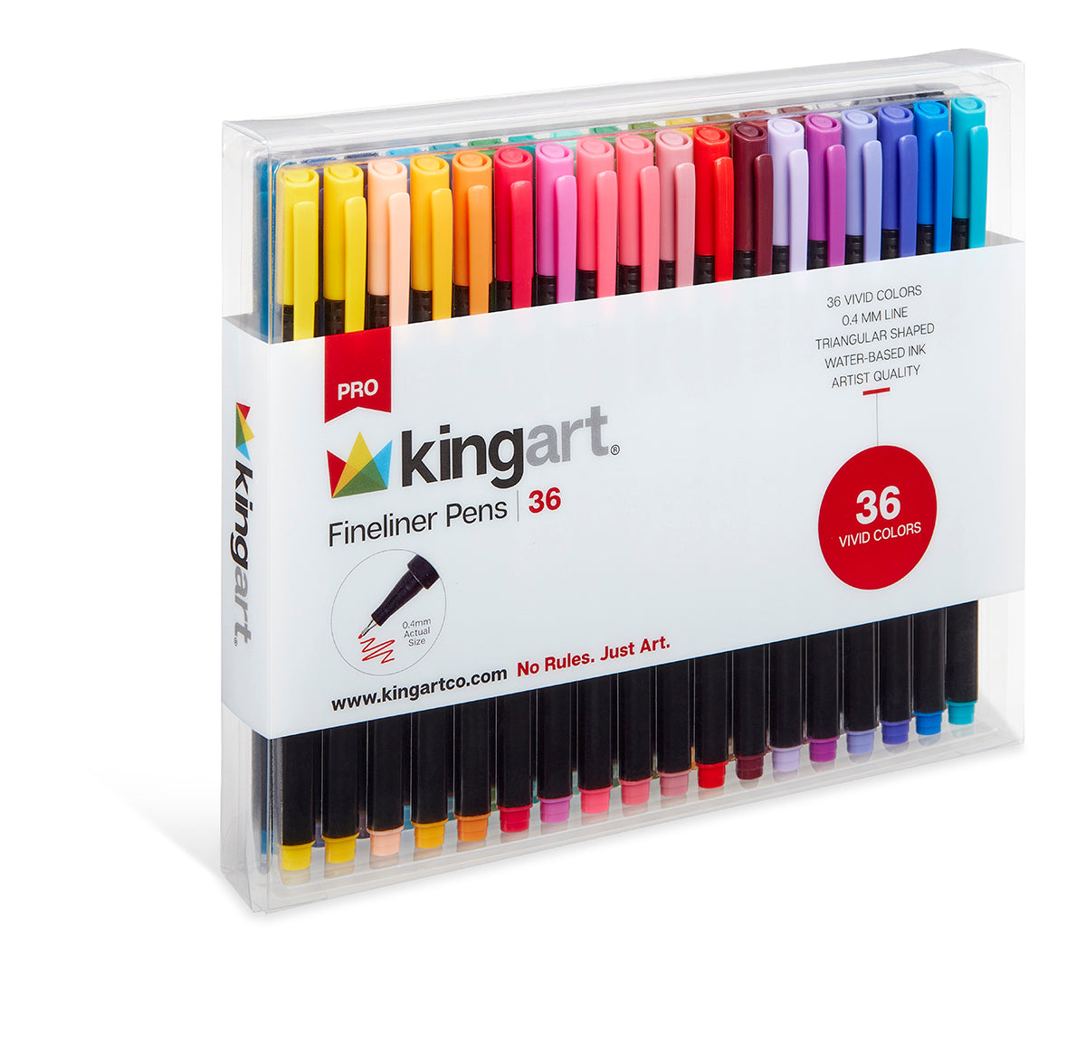 KINGART® PRO Fineliner Pens, 0.4mm Line Width, Triangular