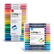 PRO Dual Tone Marker Bundle – Acrylic + Glitter (60 Pieces, 120 Colors) - MARKERS & PENS - KINGART