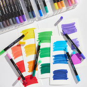 Dual Tone Glitter Markers – 24 Count, 48 Colors - MARKERS & PENS - KINGART