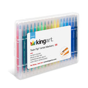 Twin-Tip™ Brush & Fine Markers 36 Colors - Studio - KINGART®