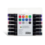 Double-Ended Glitter Art Markers – 12 Colors, Brush & Fine Tip - MARKERS & PENS - KINGART