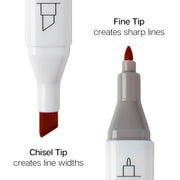 Double-Ended Alcohol Markers 12 Landscape Colors - Pro - KINGART