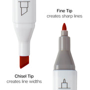 Double-Ended Alcohol Markers 12 Neutral Colors - Pro - KINGART