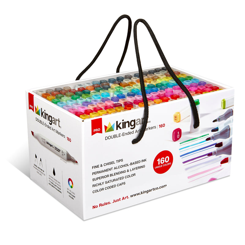 KINGART® PRO Double-Ended Art Marker 160-Color Set