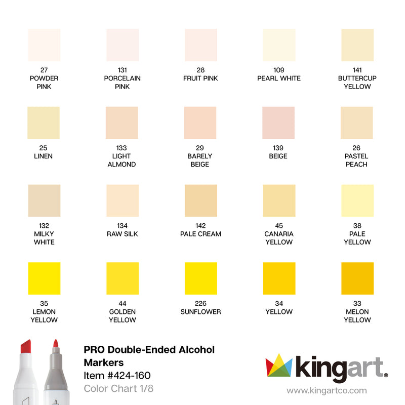 Double-Ended Alcohol Markers - 160 Colors - MARKERS & PENS - KINGART