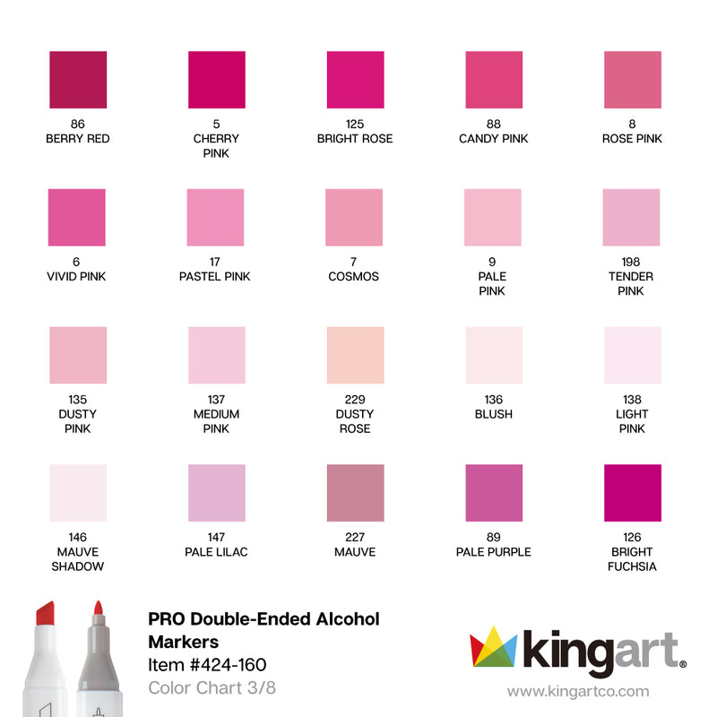 Double-Ended Alcohol Markers - 160 Colors - MARKERS & PENS - KINGART