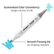 Double-Ended Alcohol Markers 24 Bright Colors - Pro - KINGART