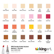Double-Ended Alcohol Markers - 24 Portrait Colors - Pro - KINGART
