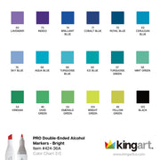 Double-Ended Alcohol Markers - 36 Bright Colors - MARKERS & PENS - KINGART