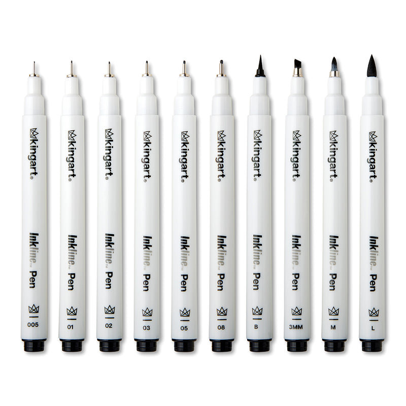 PRO Inkline™ Fine Line Pens, 10 pc - Pro - KINGART®