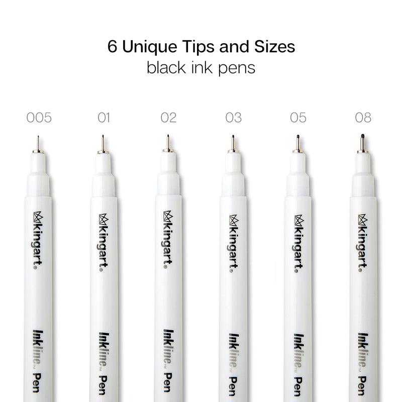 Inkline™ Fine Line Pens 6 pc - Pro - KINGART