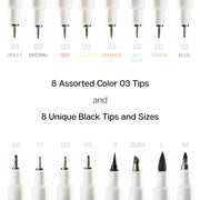 Inkline™ Fine Line Pens 16 pc - Pro - KINGART