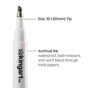 Inkline™ Chisel Tip Pens 8 Colors - Pro - KINGART
