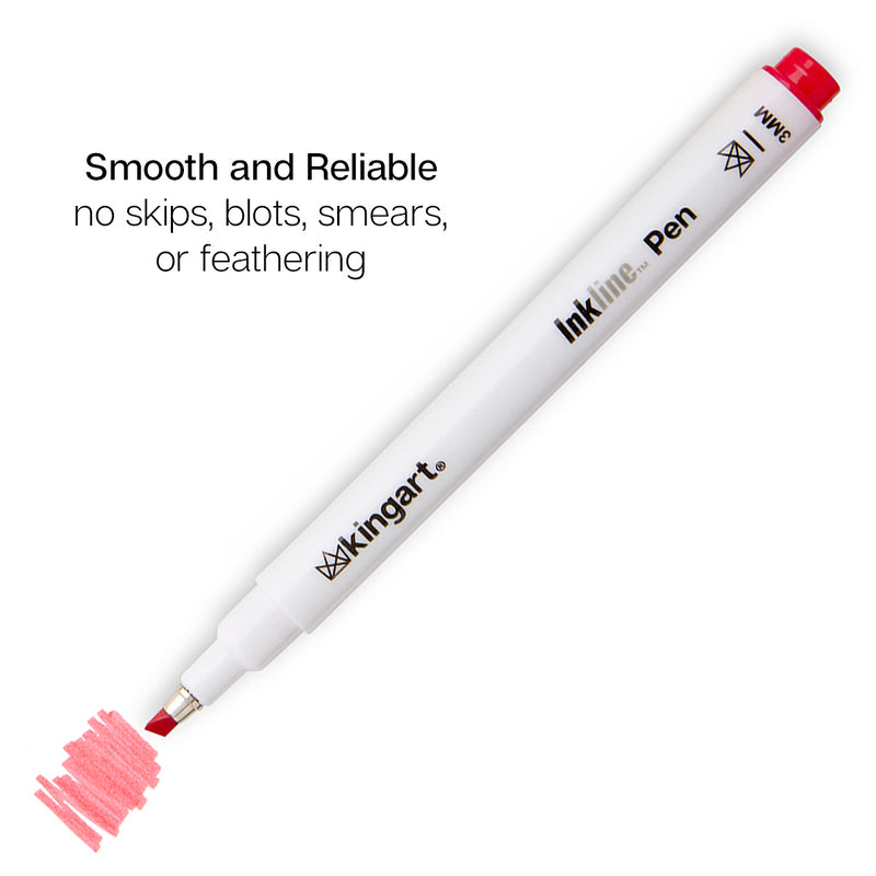 Inkline™ Chisel Tip Pens 8 Colors - Pro - KINGART