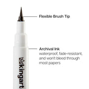 Inkline™ Brush Tip Pens 8 Colors - Pro - KINGART
