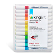 Acrylic Brush Tip Markers, 24 Colors - Studio - KINGART®