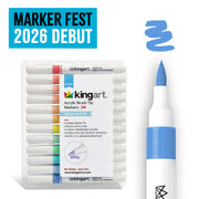 Acrylic Paint Brush Tip Markers - 24 Pastel Colors - MARKERS & PENS - KINGART