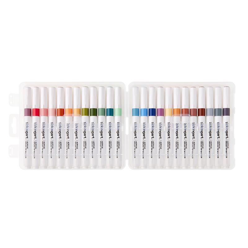 Acrylic Paint Brush Tip Markers - 24 Earth Tone Colors — KINGART