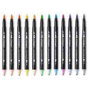 PRO Twin-Tip™ Brush Pens, 12 PASTEL Colors - Pro - KINGART