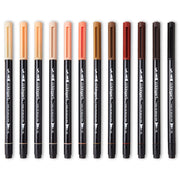 PRO Twin-Tip™ Brush Pens, 12 PORTRAIT Colors - Pro - KINGART