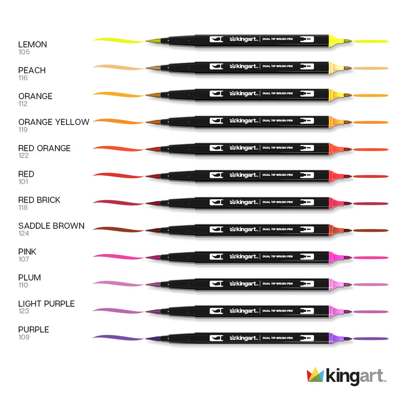 PRO Twin-Tip™ Pens Bundle – 48 Pieces (Brush & Fine) -  - KINGART