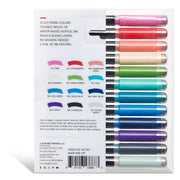 PRO Acrylic Paint Brush Pens 12 Lettering Colors - Pro - KINGART
