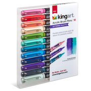 PRO Acrylic Paint Brush Pens 12 Lettering Colors - Pro - KINGART